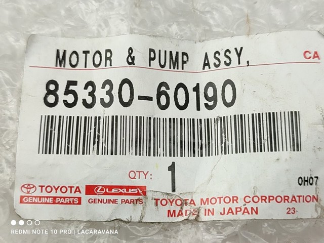 8533060190 Motor de la bomba del lavaparabrisas delantero  disponible Burgos