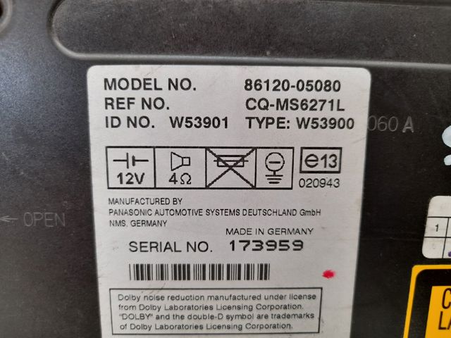 TOYOTA 8612005080 Radio comprar Tarragona