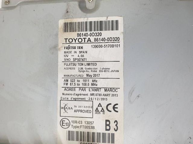 861400D320 TOYOTA Pantalla multifunción  comprar en Jaén