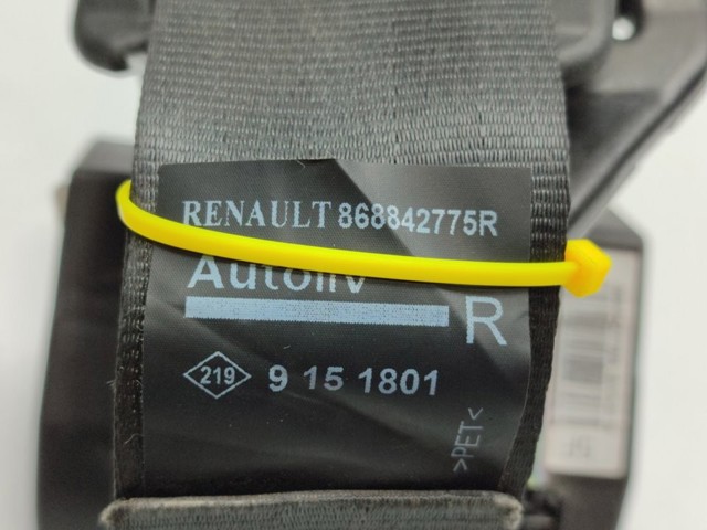 RENAULT 868842775R Cinturón de seguridad delantero derecho  en stock Valencia