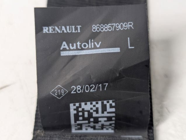 RENAULT 868857909R Cinturón de seguridad delantero izquierdo  en stock Terrassa