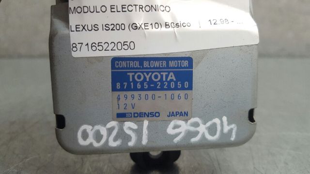 8716522050 TOYOTA Resistencia del ventilador del habitáculo  comprar en Oviedo