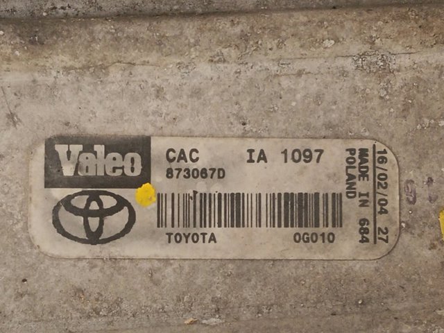 873067D TOYOTA Intercooler  en stock Córdoba
