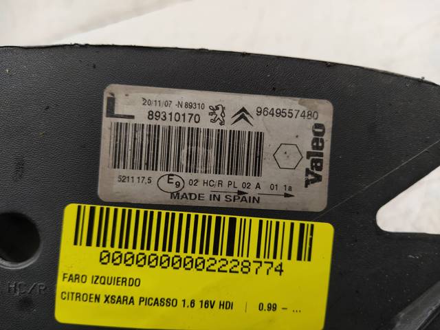 89310170 Faro izquierdo  comprar en Reus