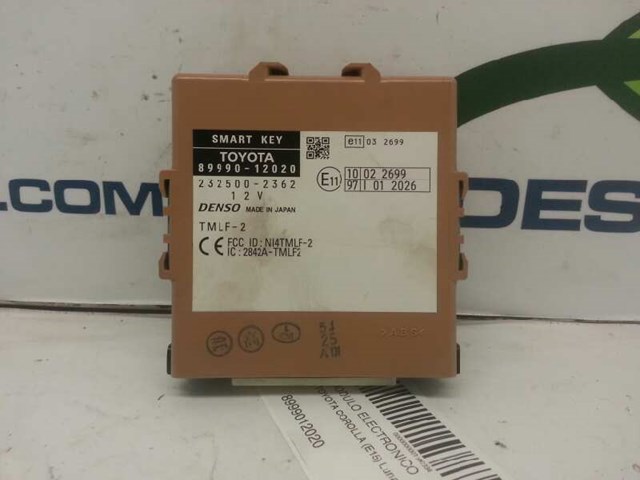 Modulo De Control Del Inmobilizador 8999012020 Toyota