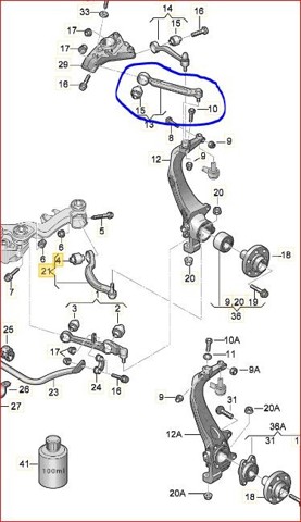 VAG 8E0407505A Brazo superior izquierdo de la suspensión delantera  comprar en Murcia