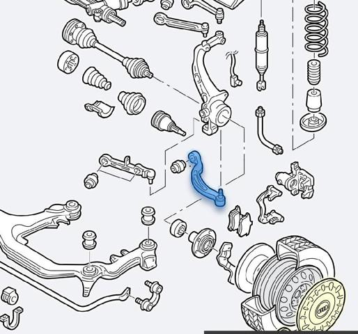 VAG 8E0407693AG Brazo inferior izquierdo de la suspensión delantera  en stock Valencia