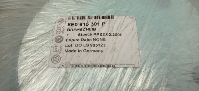 VAG 8E0615301P Disco de freno  en stock Valencia