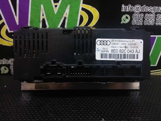 8E0820043AJ VAG Unidad de control aire acondicionado comprar Bilbao