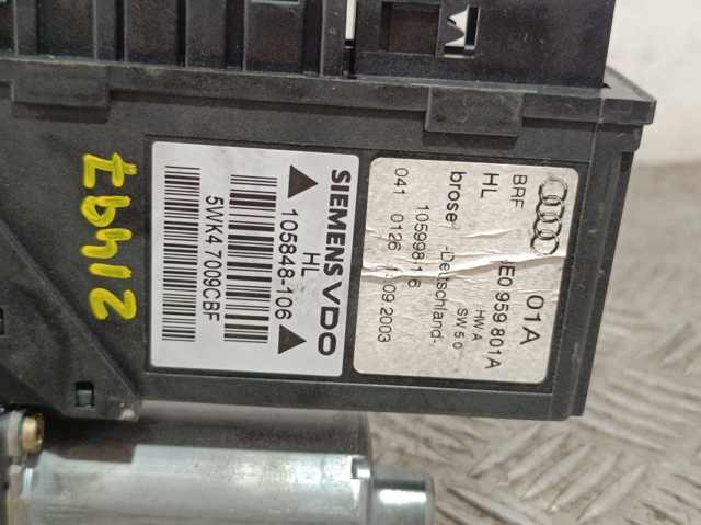8E0959801A VAG Motor del elevalunas de la puerta trasera izquierda  en stock Huelva