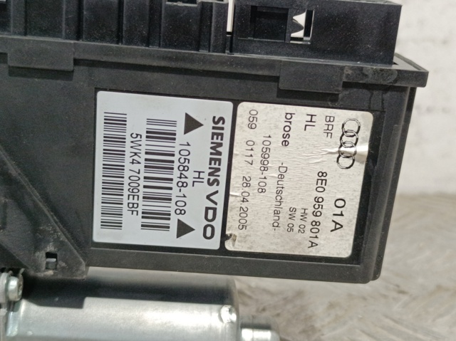 8E0959801A VAG Motor del elevalunas de la puerta trasera izquierda  en stock Gandía