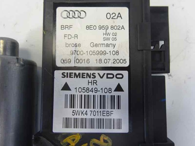 VAG 8E0959802A Motor del elevalunas de la puerta trasera derecha  comprar en Albacete