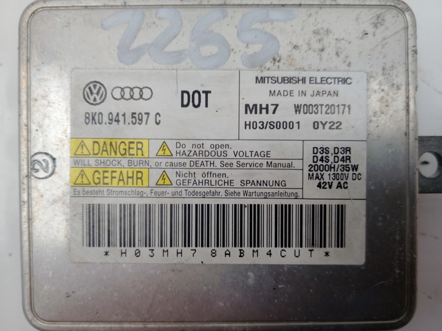 8K0941597C Unidad de control de xenón  disponible Málaga
