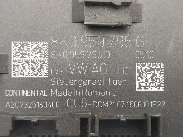 VAG 8K0959795G Módulo de confort de la puerta trasera  en stock Valencia