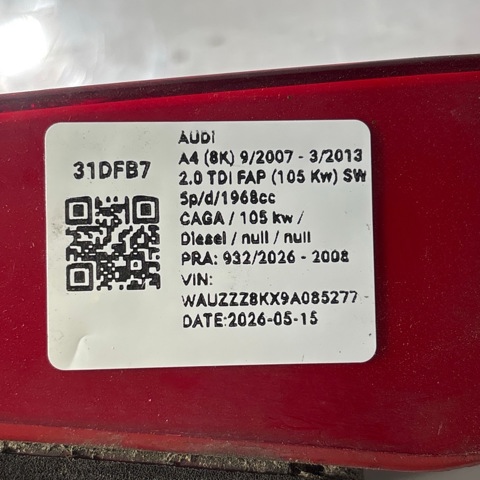 VAG 8K9945093B Piloto trasero interior izquierdo comprar Pamplona