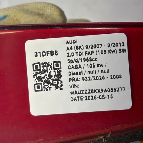 VAG 8K9945094B Piloto trasero interior derecho  en stock Valencia