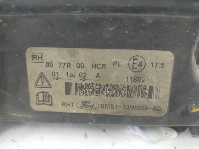 Faro delantero derecho 8M5113W029AD FORD