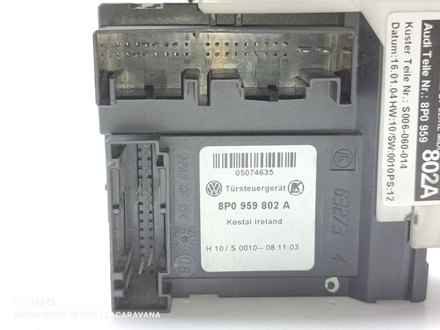 VAG 8P0959802A Motor del elevalunas de la puerta delantera derecha comprar Tarragona