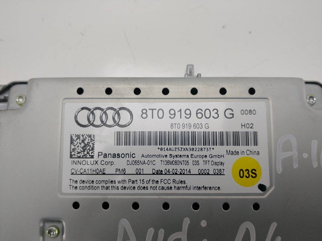 8T0919603G VAG Pantalla multifunción  disponible Ourense