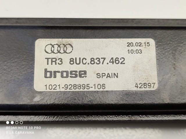 8U0837462 VAG Mecanismo de elevalunas de la puerta delantera derecha  comprar en Lleida