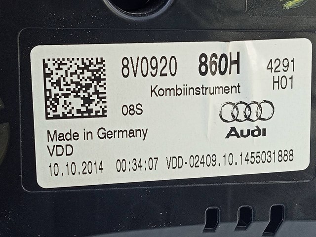 Tablero De Instrumentos (Panel De Instrumentos) 8V0920860H VAG/Audi
