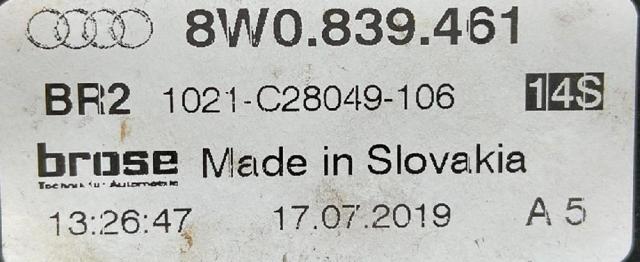 VAG 8W0959811 Motor del elevalunas de la puerta trasera izquierda  comprar en Albacete