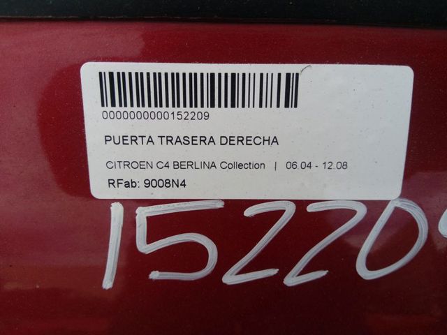 PEUGEOT 9008N4 Puerta trasera derecha  comprar en Ponferrada