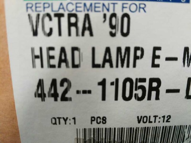 Faro delantero derecho para Opel Vectra  (88, 89)