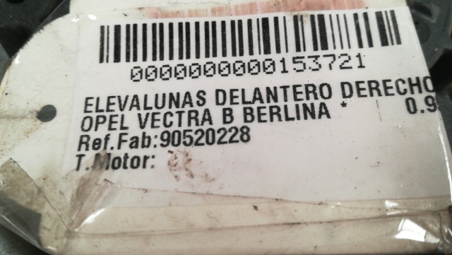 90520228 Mecanismo de elevalunas delantero derecha  en stock Sabadell