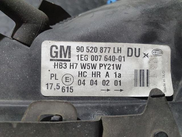 OPEL 90520877 Faro izquierdo  comprar en Ponferrada
