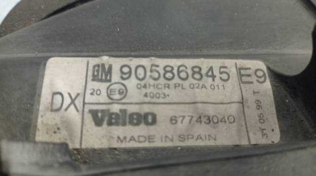 90586845 OPEL Faro derecho  en stock Gandía