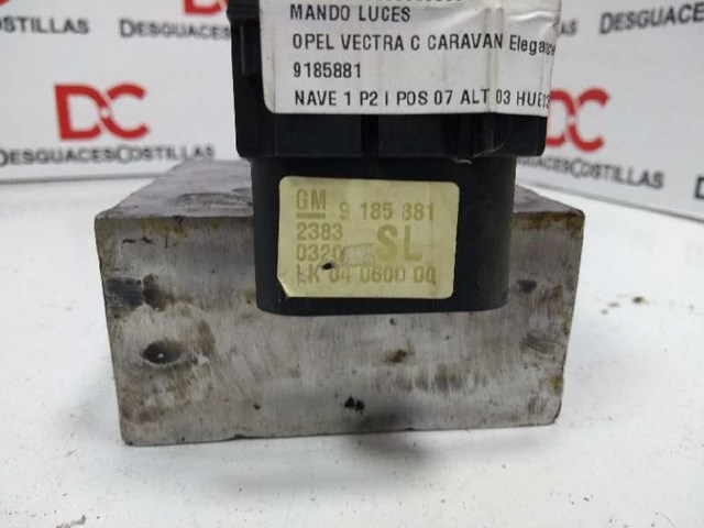 9185881 OPEL Interruptor de luces en el tablero  en stock Huelva