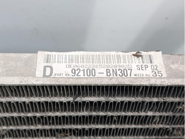 Condensador / radiador  aire acondicionado para nissan primera 2.2 di yd22ddt 92100BN307