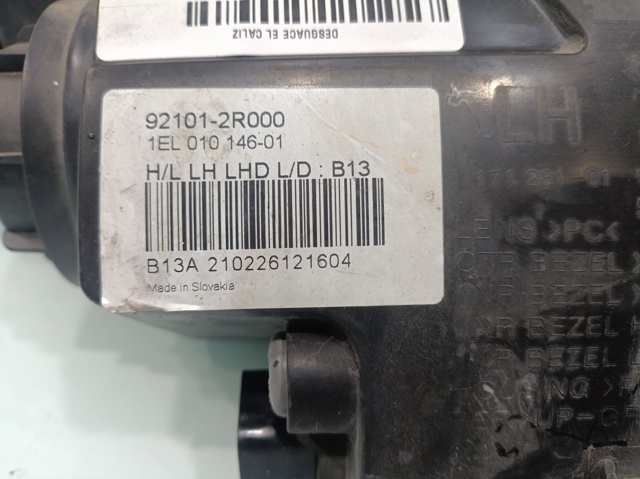 Optica delantera 921012R000 HYUNDAI