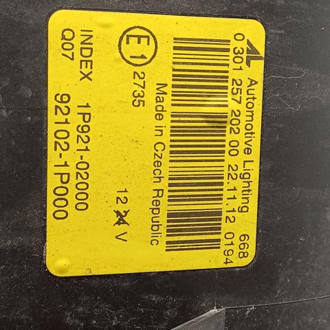 921021P000 HYUNDAI Faro derecho  en stock Gandía