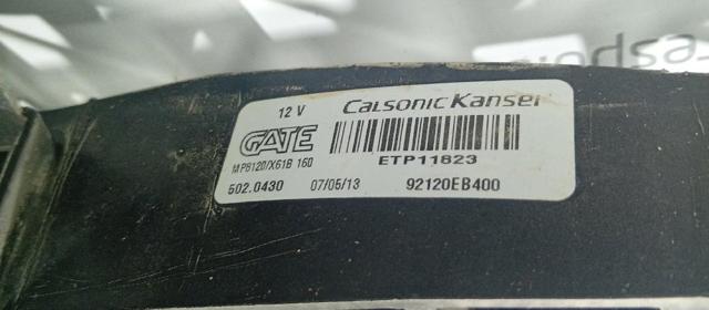 NISSAN 92120EB400 Difusor del radiador del aire acondicionado con ventilador y motor  comprar en Albacete