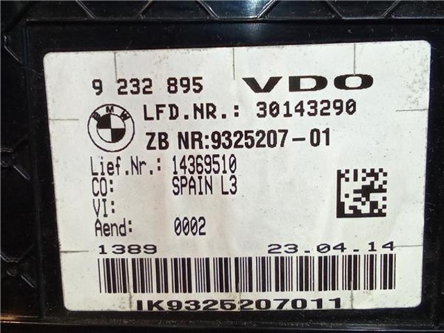 9232895 BMW Tablero de instrumentos  comprar en Lleida