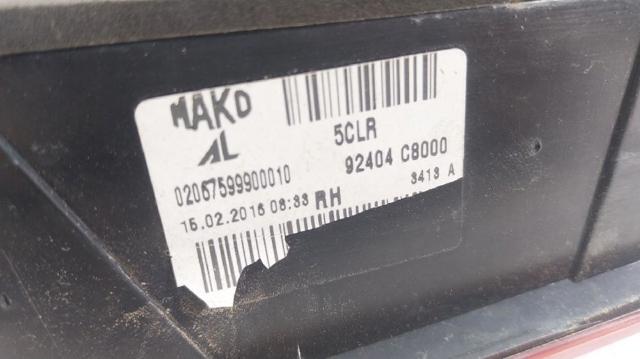 HYUNDAI 92404C8000 Piloto trasero interior derecho  en stock Valencia