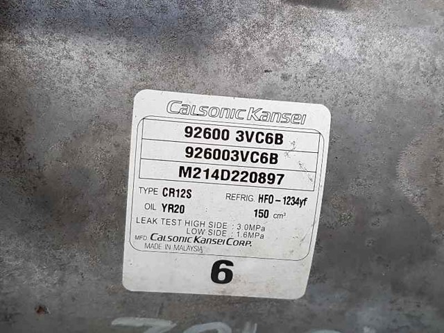 926003VC6B NISSAN Compresor de aire acondicionado comprar Madrid