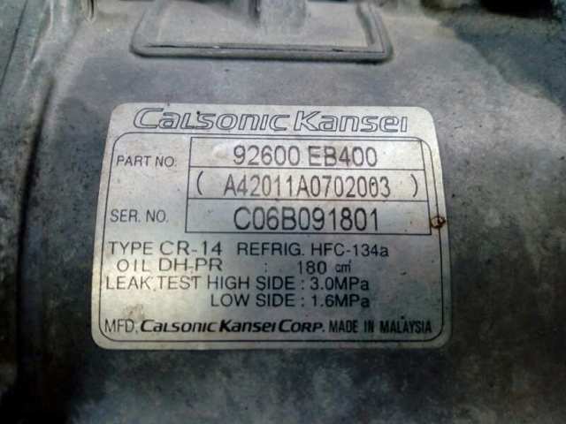 NISSAN 92600EB400 Compresor de aire acondicionado  en stock Terrassa