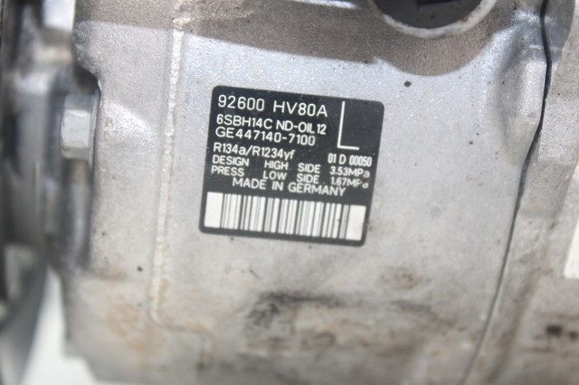 Compresor de aire acondicionado Nissan Qashqai 2 J11