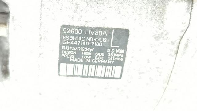 Compresor de aire acondicionado Nissan Qashqai 2 J11