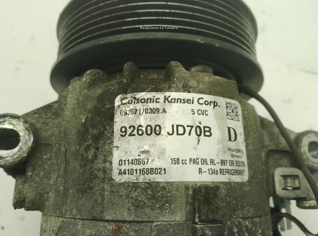 92600JD70B NISSAN Compresor de aire acondicionado comprar Madrid