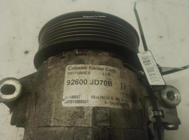 NISSAN 92600JD70B Compresor de aire acondicionado  en stock Terrassa
