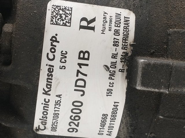 NISSAN 92600JD71B Compresor de aire acondicionado comprar Pamplona