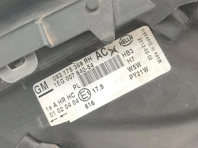 OPEL 93175369 Faro derecho comprar Pamplona