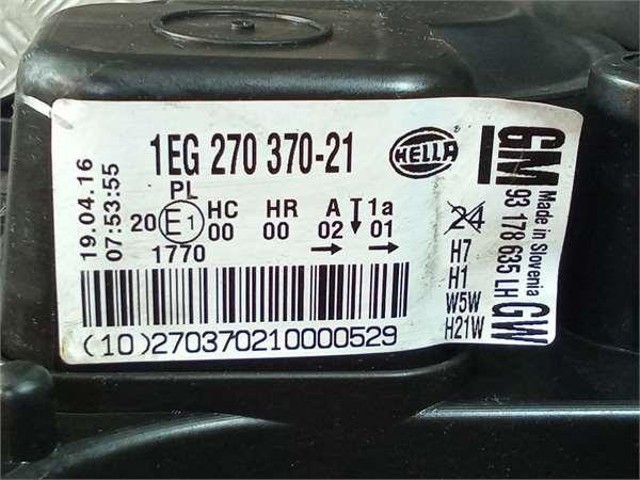 93178635 OPEL Faro izquierdo  en stock Córdoba