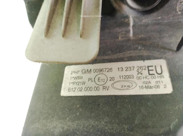 93185147 OPEL Faro derecho comprar Bilbao