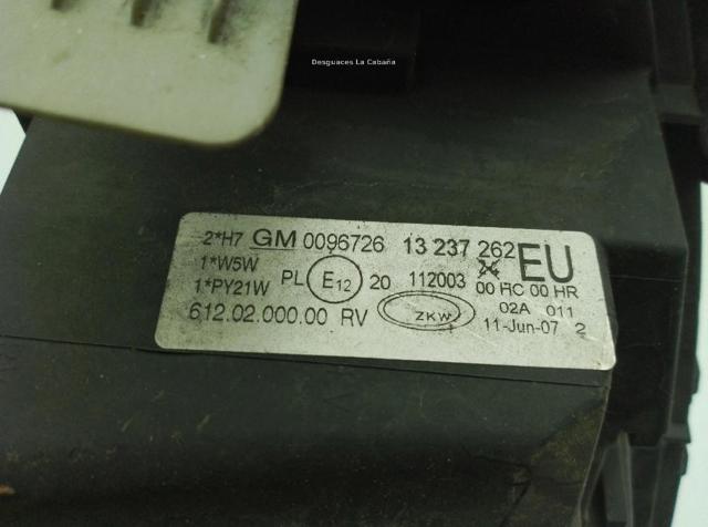 OPEL 93185147 Faro derecho comprar Barcelona