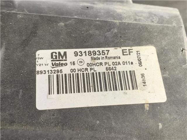 OPEL 93189357 Faro izquierdo  en stock Terrassa